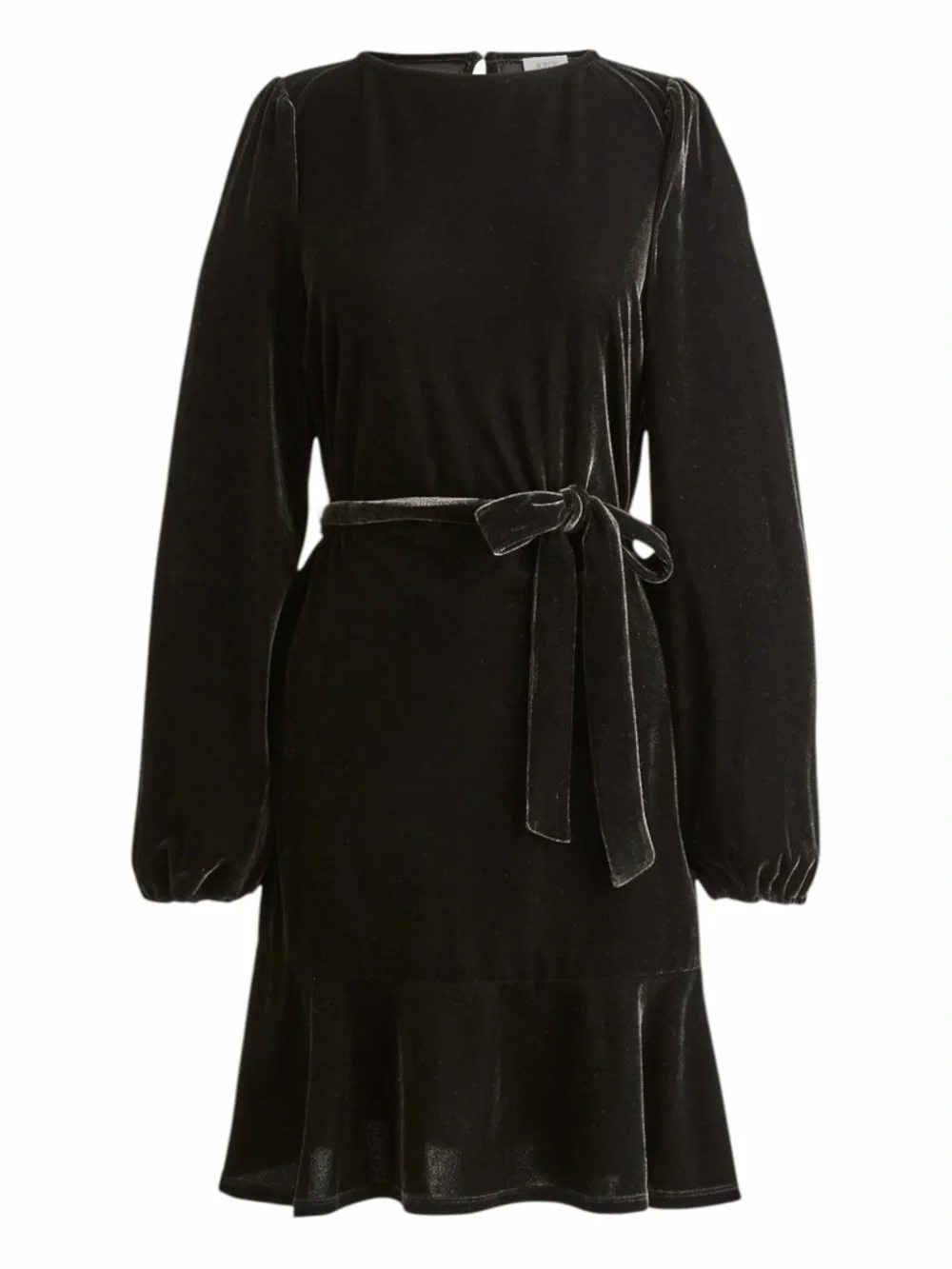 NWT! J. Crew Black Velvet Tie-Waist Mini Dress. Size Large.